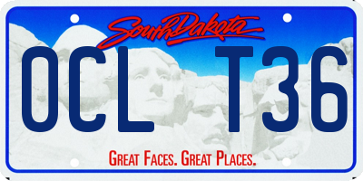 SD license plate 0CLT36