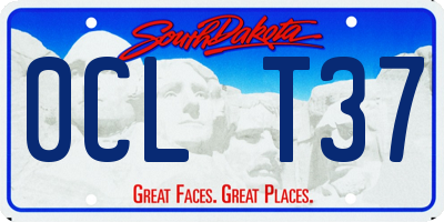 SD license plate 0CLT37