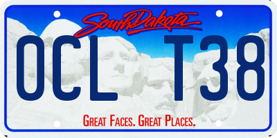 SD license plate 0CLT38