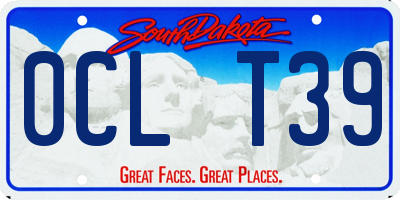 SD license plate 0CLT39