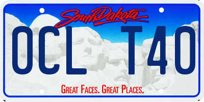 SD license plate 0CLT40