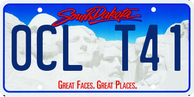 SD license plate 0CLT41