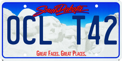SD license plate 0CLT42