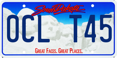 SD license plate 0CLT45