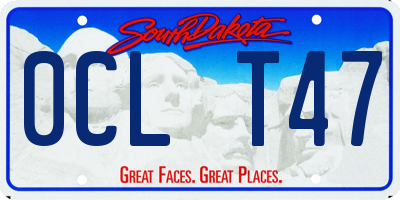 SD license plate 0CLT47