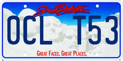 SD license plate 0CLT53