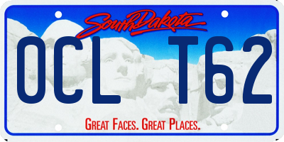 SD license plate 0CLT62
