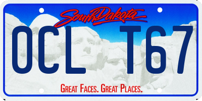 SD license plate 0CLT67
