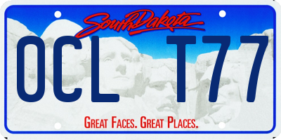 SD license plate 0CLT77
