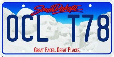 SD license plate 0CLT78
