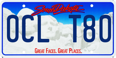 SD license plate 0CLT80