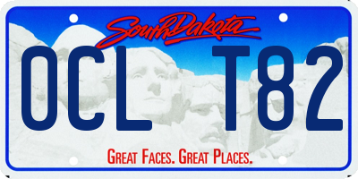 SD license plate 0CLT82