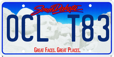 SD license plate 0CLT83