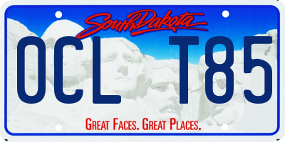 SD license plate 0CLT85