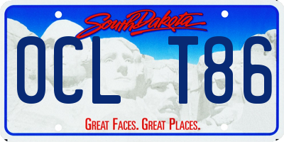 SD license plate 0CLT86