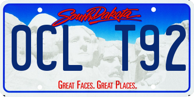 SD license plate 0CLT92