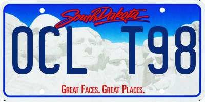 SD license plate 0CLT98