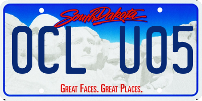 SD license plate 0CLU05
