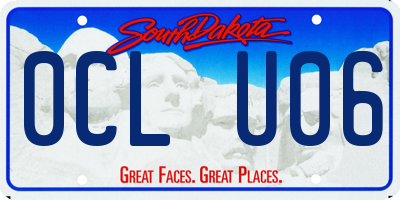 SD license plate 0CLU06