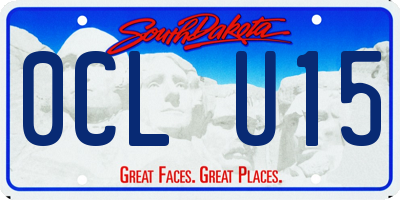 SD license plate 0CLU15