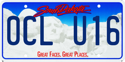 SD license plate 0CLU16