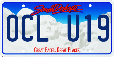 SD license plate 0CLU19