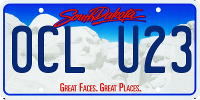SD license plate 0CLU23