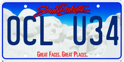 SD license plate 0CLU34