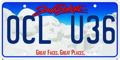 SD license plate 0CLU36