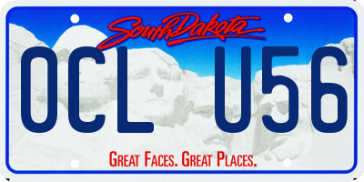 SD license plate 0CLU56