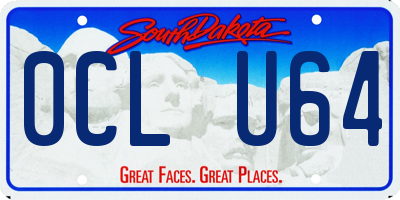 SD license plate 0CLU64