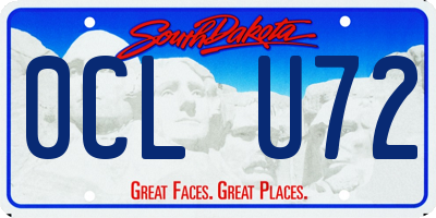 SD license plate 0CLU72