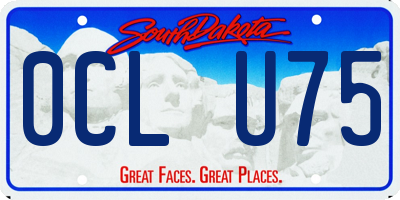 SD license plate 0CLU75