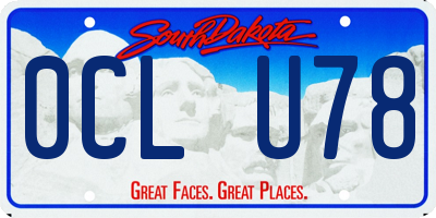 SD license plate 0CLU78