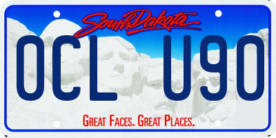 SD license plate 0CLU90