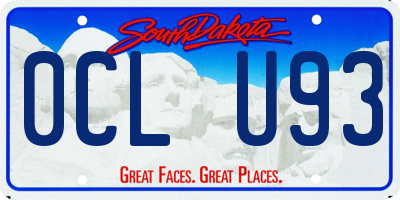 SD license plate 0CLU93