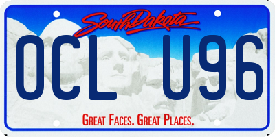 SD license plate 0CLU96