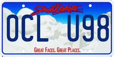 SD license plate 0CLU98