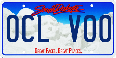 SD license plate 0CLV00