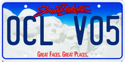 SD license plate 0CLV05