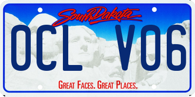 SD license plate 0CLV06