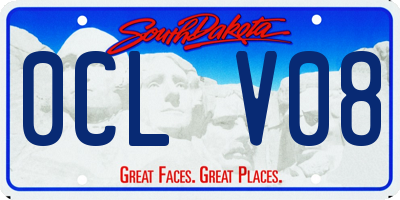 SD license plate 0CLV08