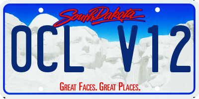 SD license plate 0CLV12