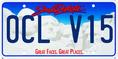 SD license plate 0CLV15