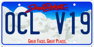 SD license plate 0CLV19