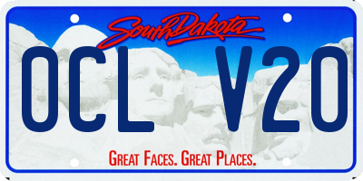 SD license plate 0CLV20