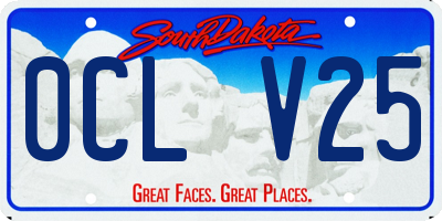SD license plate 0CLV25