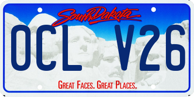 SD license plate 0CLV26