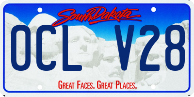 SD license plate 0CLV28