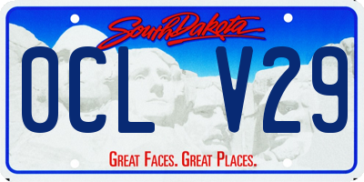 SD license plate 0CLV29